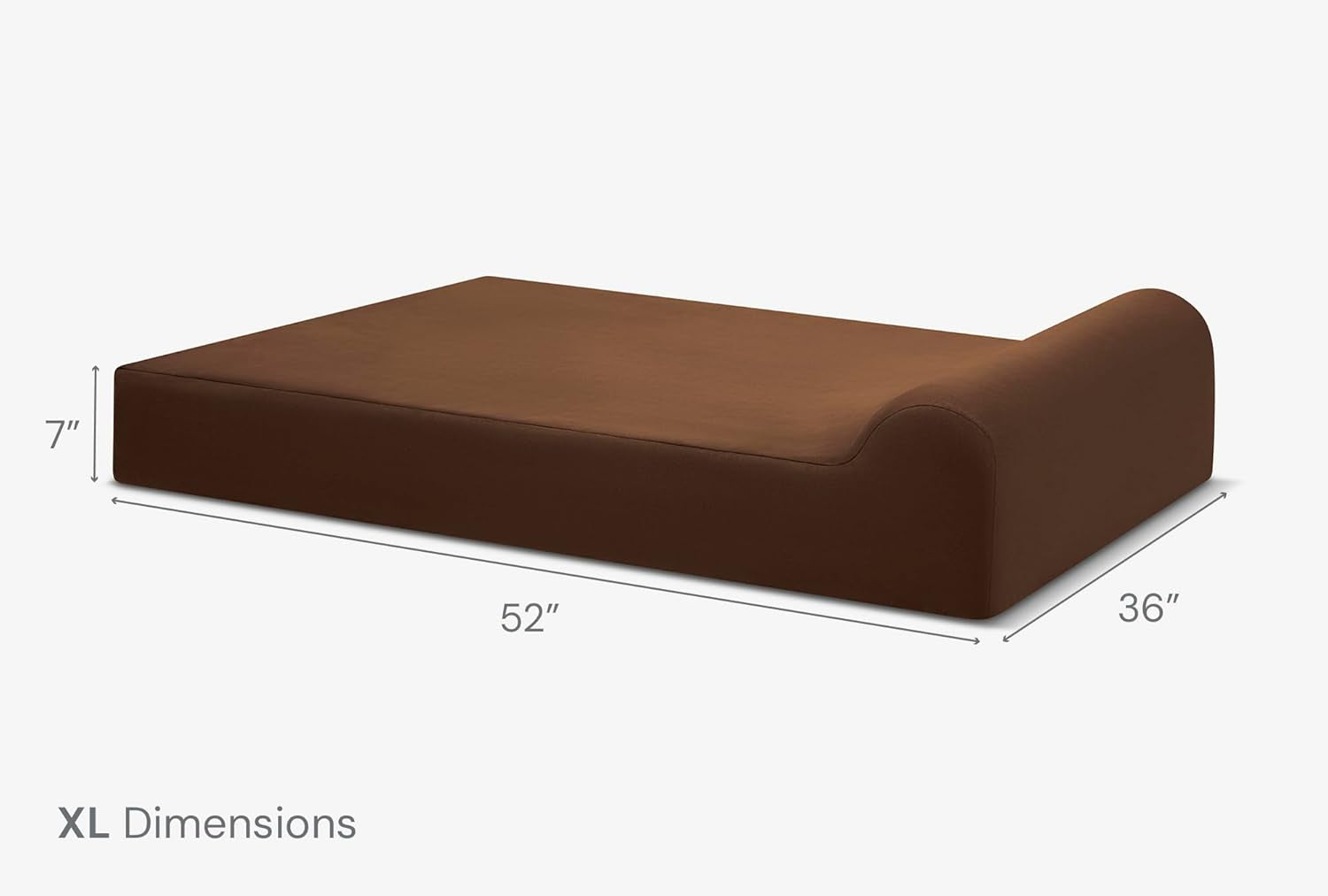 7" Pillow Top Orthopedic Dog Bed for Large and Extra Large Breed Dogs (Headrest Edition)