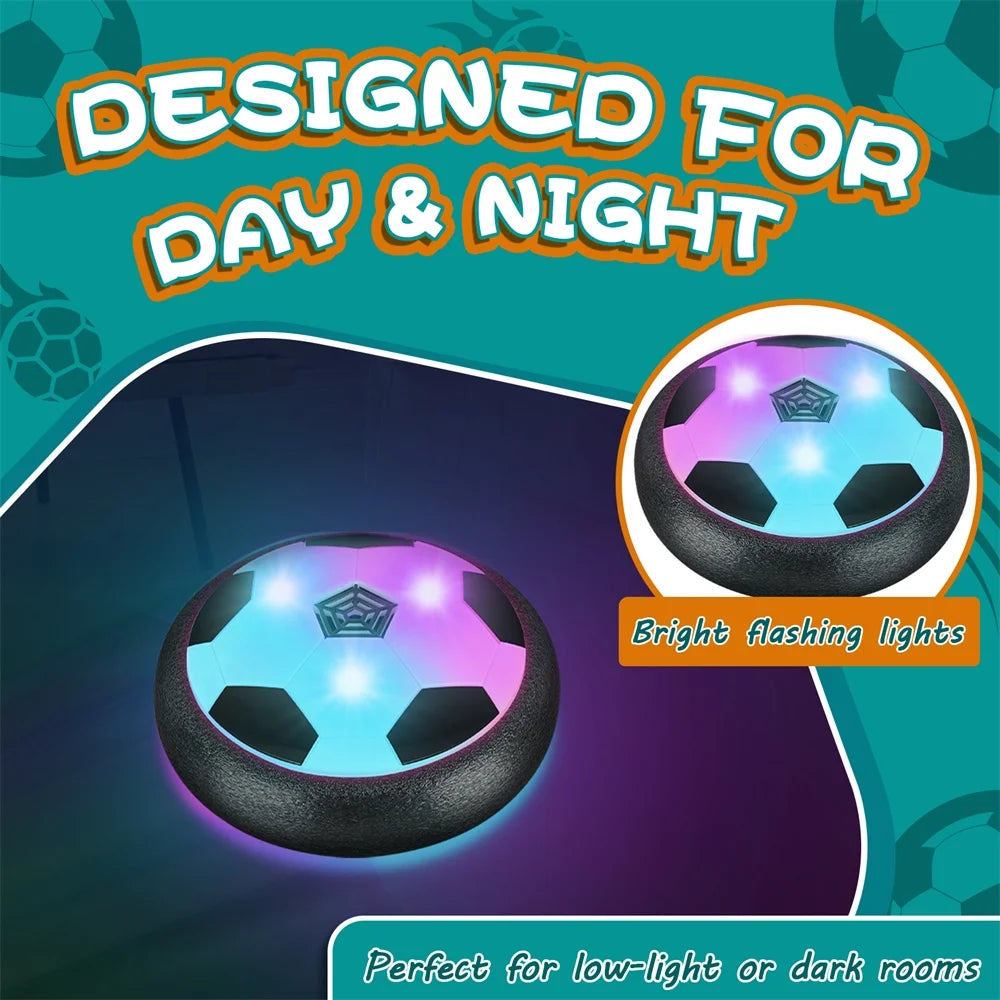 2Pack Hover Soccer Ball Boys Gifts Indoor Outdoor Soccer Ball Games Bumper Balls for Kids with LED Lights and Soft Foam Bumpers